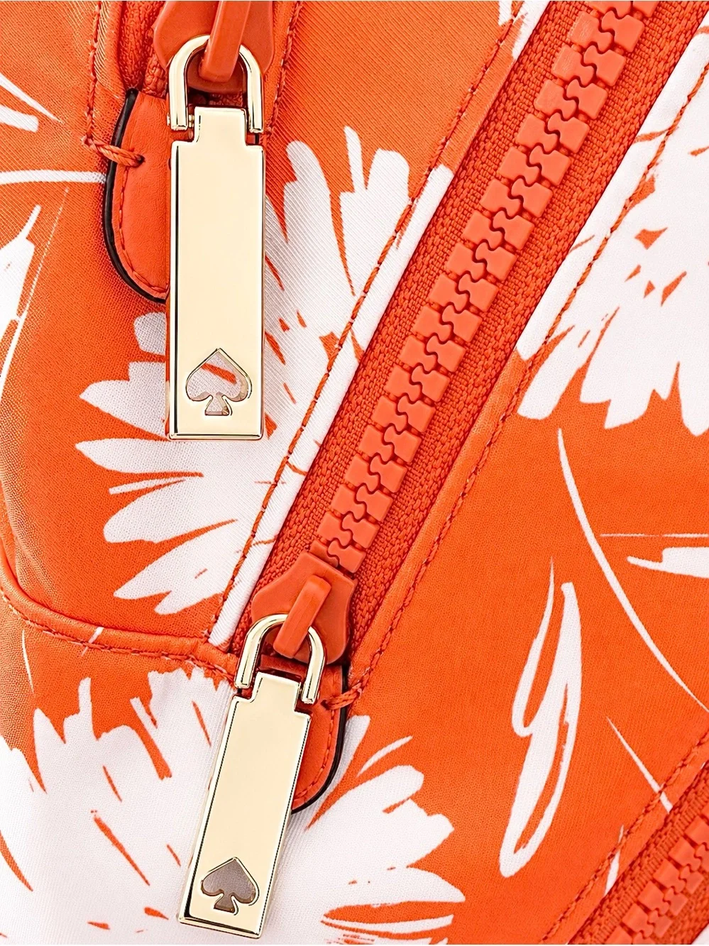 NWOT! Kate Spade Karissa Orange & White Nylon Floral Backpack